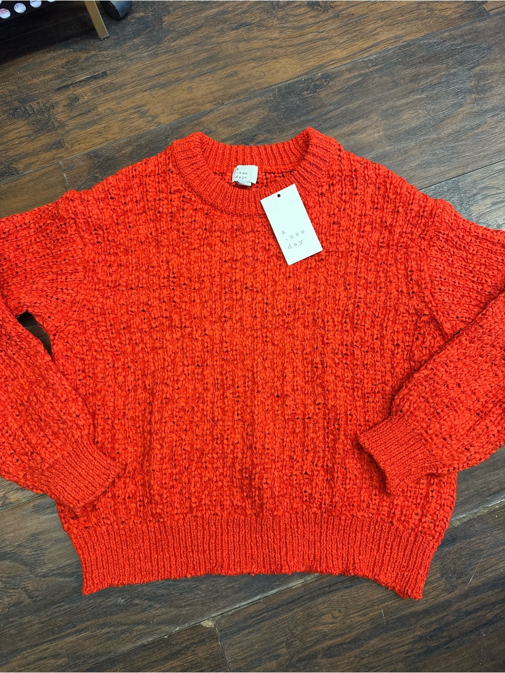 Women's Long Sleeve Round Neck Tape Yarn Pullover Sweater - A New Day <<<436>>> - Picture 3 of 7